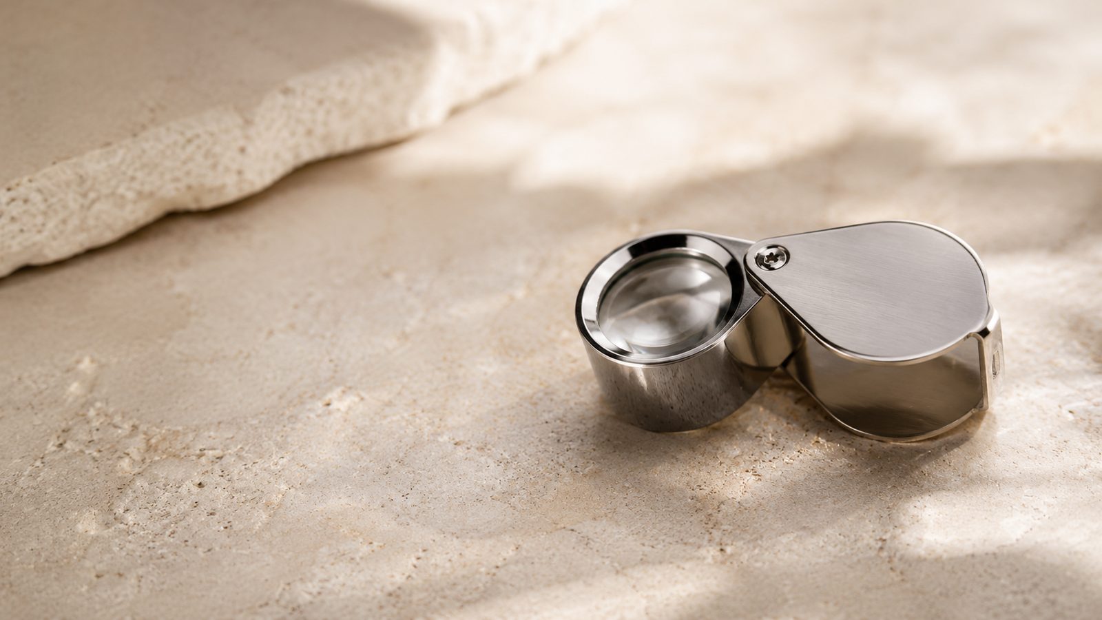 Jeweller’s loupe and Turkish diaspore